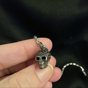 Thomas Sabo Skull Black and Silver Women’s Necklace